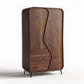 Wooden cabinet with modern design and metal legs 120 x 70 x 40cm