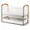 Wooden baby crib with storage drawer and mattress 135 x 70 x 95cm
