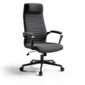 Executive office chair with adjustable height and ergonomic design in gray fabric 60 x 60 x 120cm